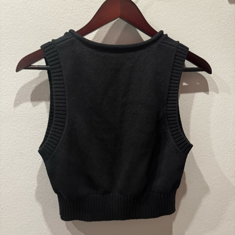 Reformation Black Ribbed Crop Tank - Picture 3 of 3